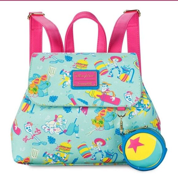NWOT Disney Loungefly Toy Story 4 Backpack Coin Purse Set Summer Splash 2023 main image 6